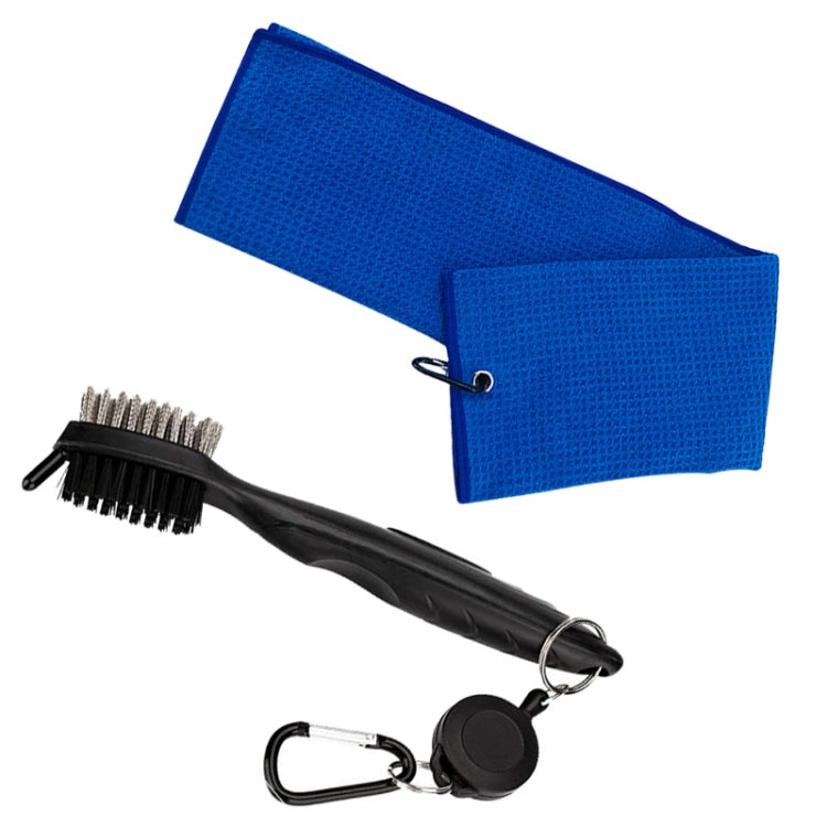 Hook Towel + Club Cleaning Brush Golf Cleaning Set