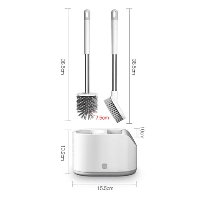 MT2 Silicone Double Brushs Head Toilet Brush Set Reluova