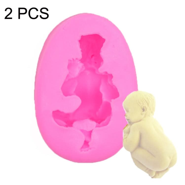 2 PCS Baby Styling Fondant Cake Chocolate Silicone Mold-Reluova