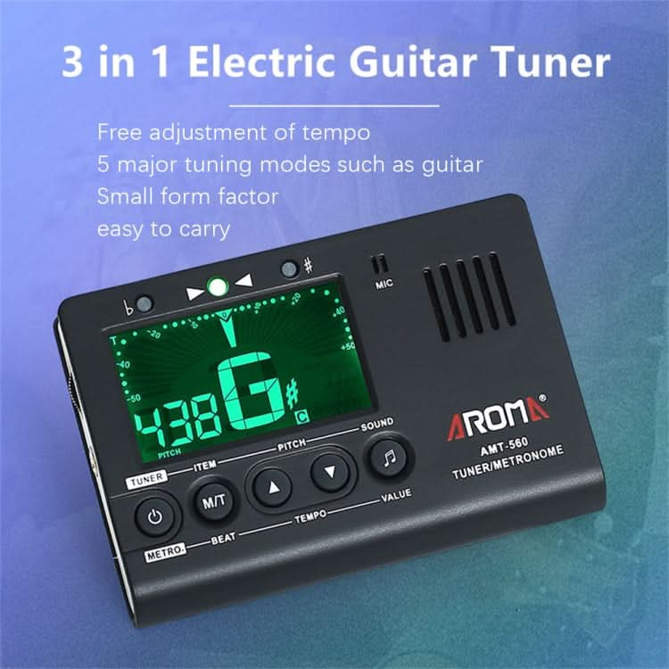 ROM Electronic Metronome Rhythm Acoustic Guitar Tuner Reluova