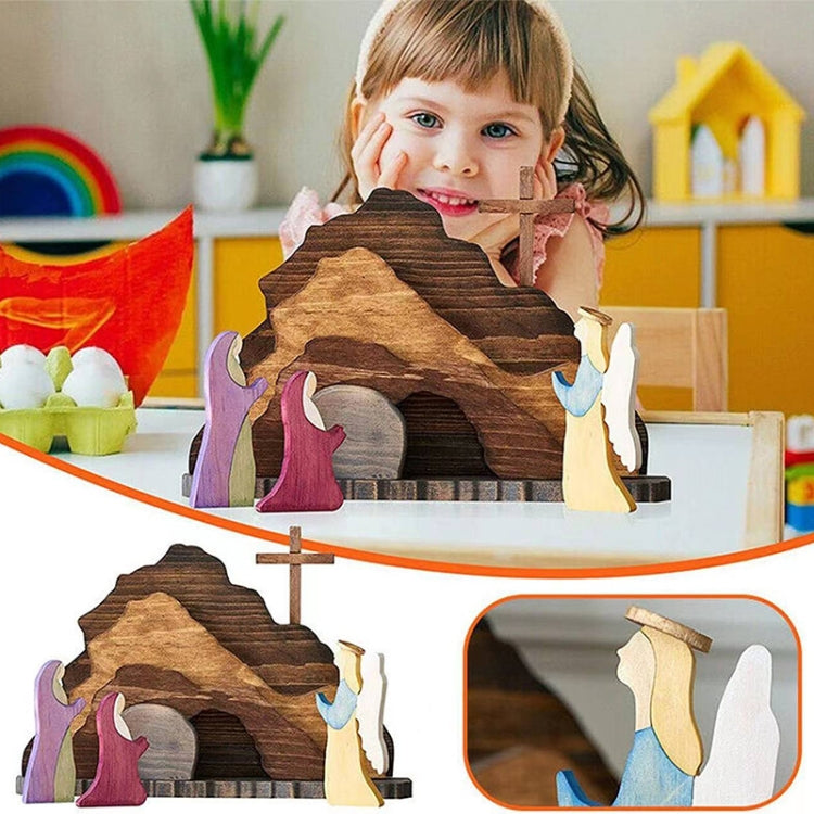 Easter Scene Wooden Decoration Party Decorations Kids Gift Toy My Store