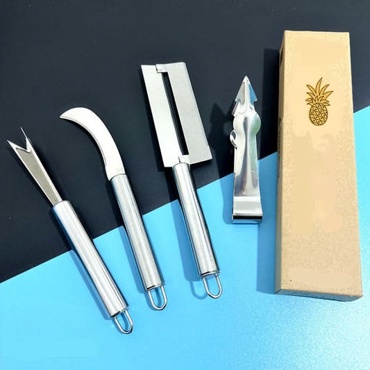 4 In 1 Stainless Steel Pineapple Knife Fruit Knife Sugar Cane Peeler-Reluova