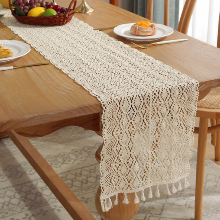 Widened And Stitched Rustic Knitted Hollow Tablecloth My Store