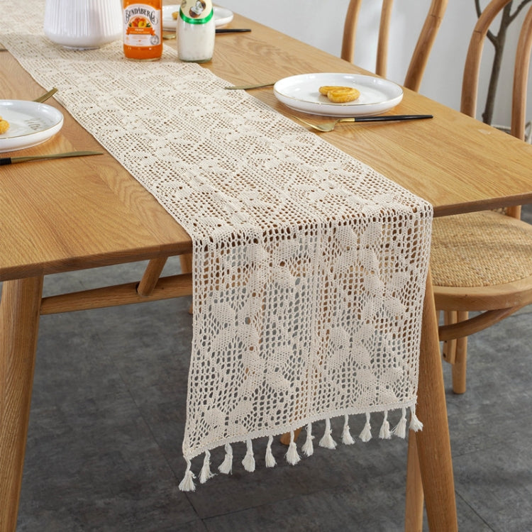 Widened And Stitched Rustic Knitted Hollow Tablecloth My Store