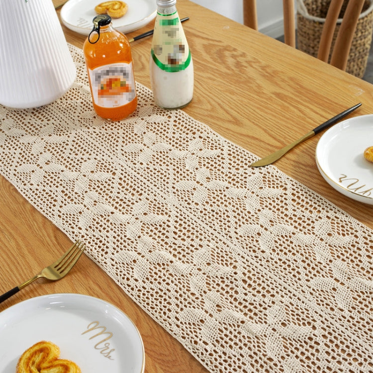 Widened And Stitched Rustic Knitted Hollow Tablecloth My Store