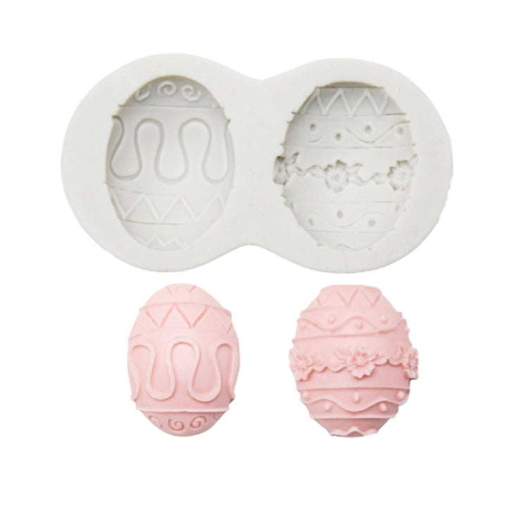 2 PCS Easter Bunny Egg Chocolate Baking Clay Silicone Mold