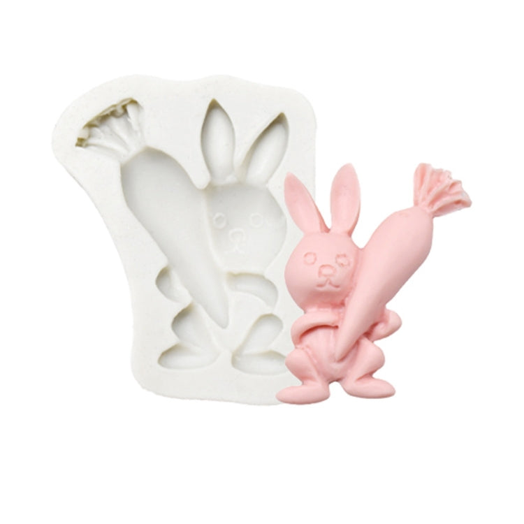 2 PCS Easter Bunny Egg Chocolate Baking Clay Silicone Mold