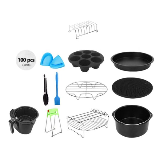 12 PCS/Set 7 Inch Air Fryer Baking Accessories Stainless Steel Set