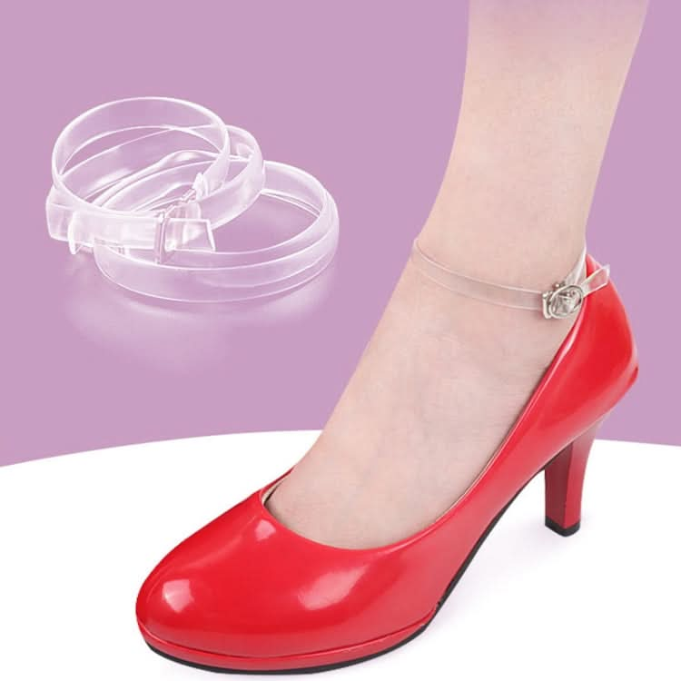 Transparent Silicone Invisible High Heels Leather Shoes Anti-Heel Laces Reluova