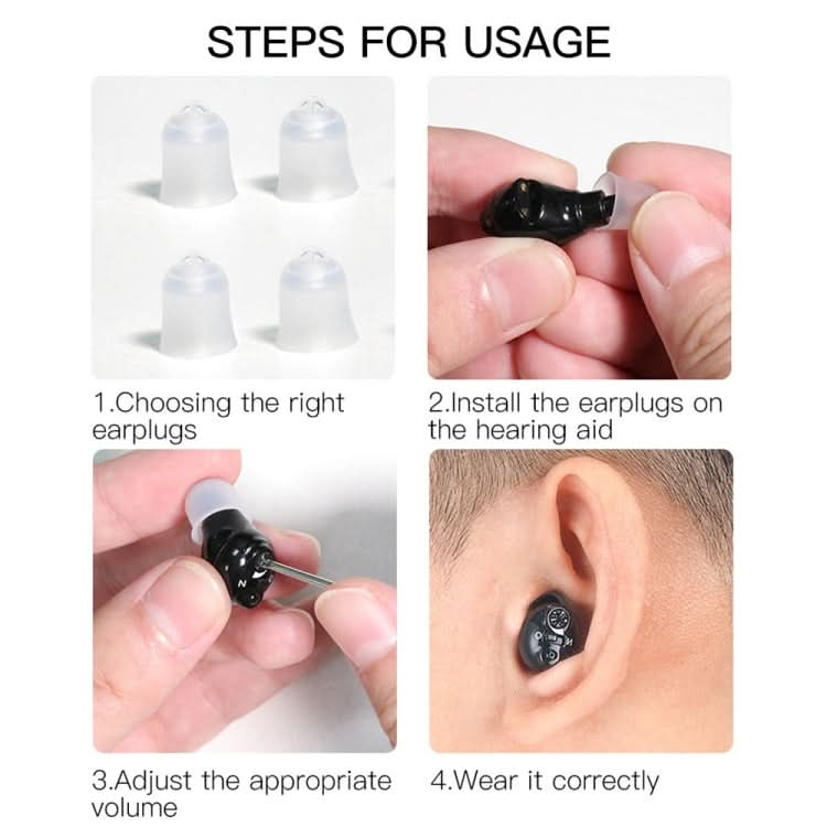 Old People Voice Amplifier Hearing Aid Magnetic Charge Dual-unit Sound Collector Reluova