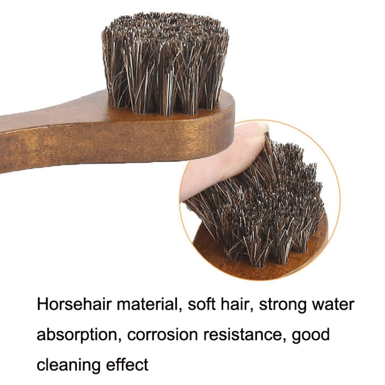 Long Handle Horse Mane Glow Surface Leather Shoes Cleaning Brush