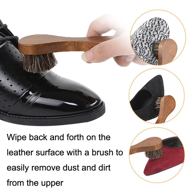 Long Handle Horse Mane Glow Surface Leather Shoes Cleaning Brush