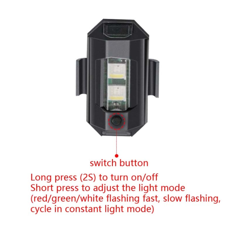 Bicycle Night Ride Warning Light Motorcycle Airplane Light UAV USB Charging Night Light Reluova