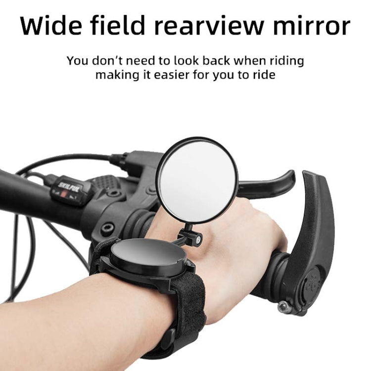 Bicycle Rearview Mirror With Wristband 360 Degree Rotating Mirror Reluova