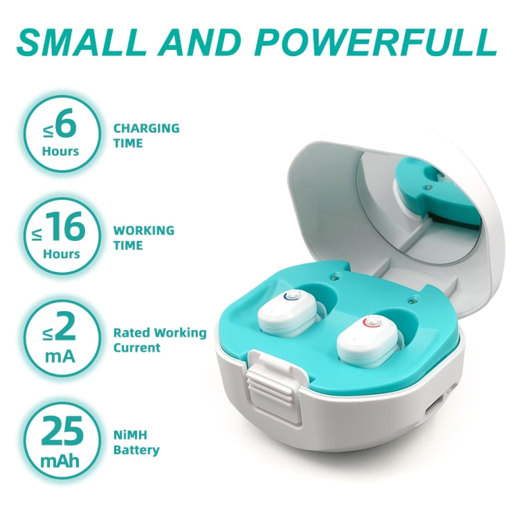 TWS On-Ear Sound Amplifier Hearing Aid with Charging Compartment