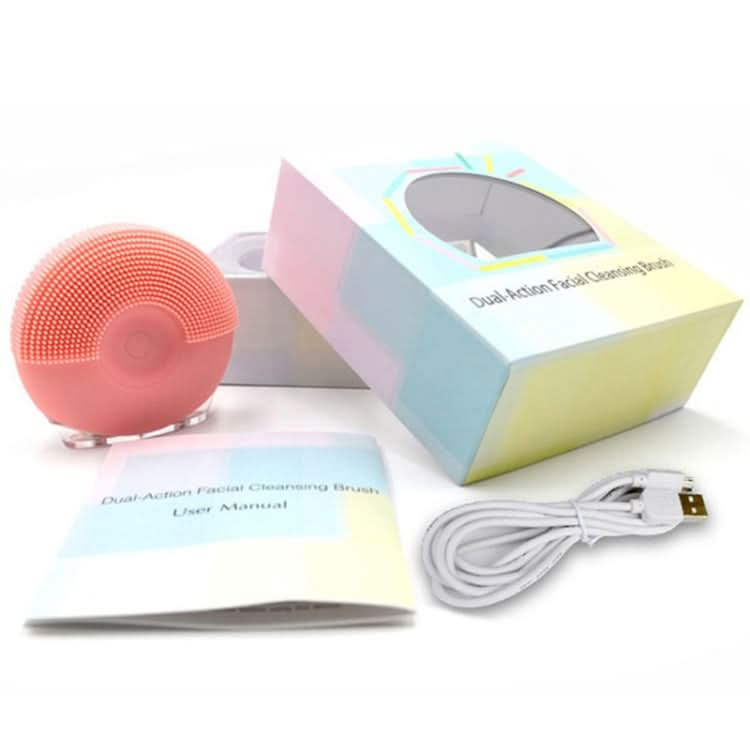 Silicone Sound Wave Vibration Massage Cleansing Bristles Pore Cleaning Beauty Brush Reluova