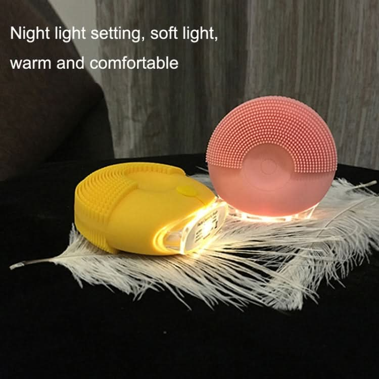 Silicone Sound Wave Vibration Massage Cleansing Bristles Pore Cleaning Beauty Brush Reluova