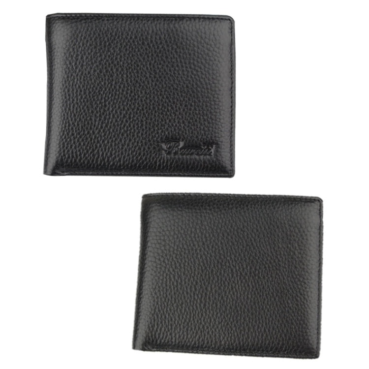 RFID Anti-theft First Layer Cowhide Coin Purse Men Wallet