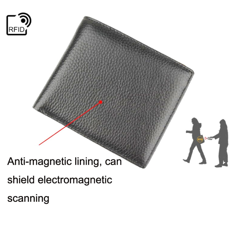 RFID Anti-theft First Layer Cowhide Coin Purse Men Wallet My Store