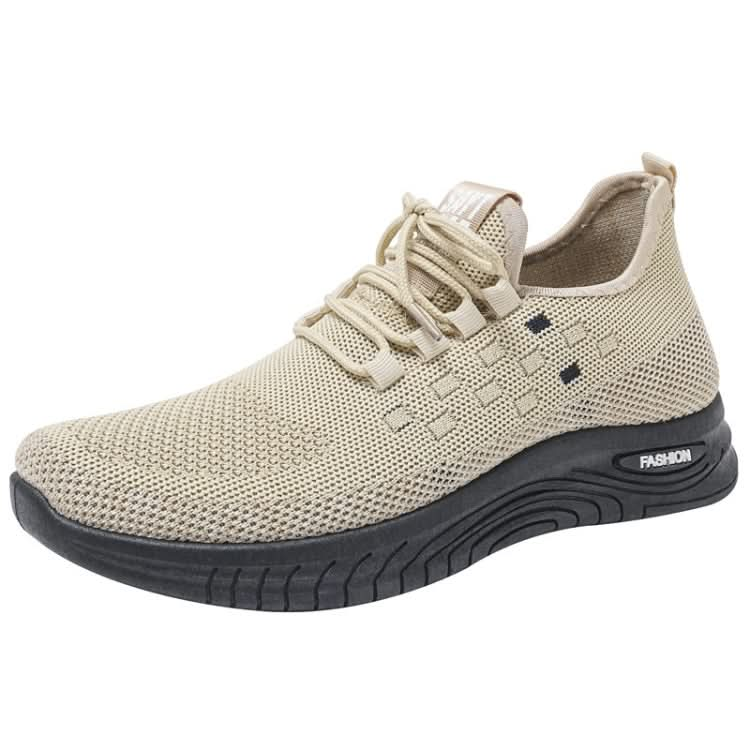 D06 Men Spring Flying Knitting  Shoes Lace Up Sports Casual Shoes Reluova