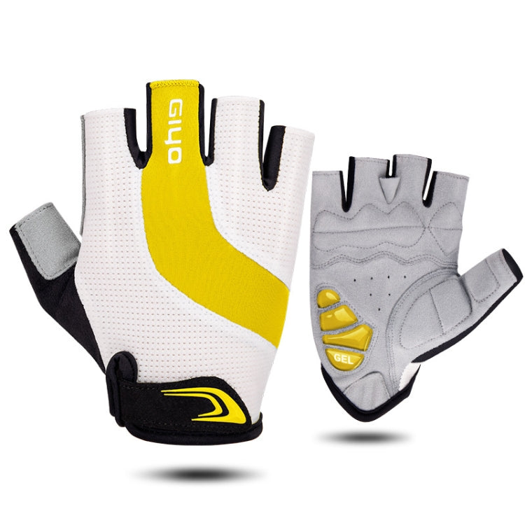 GIYO S-14 Bicycle Half Finger Gloves GEL Shock Absorbing Palm Pad Gloves Reluova