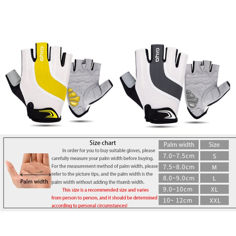 GIYO S-14 Bicycle Half Finger Gloves GEL Shock Absorbing Palm Pad Gloves