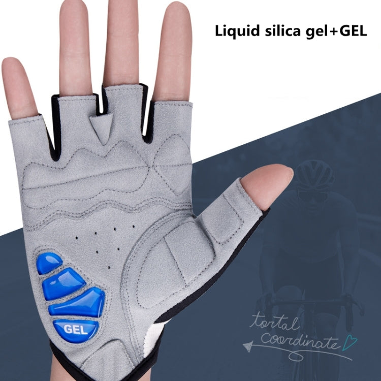 GIYO S-14 Bicycle Half Finger Gloves GEL Shock Absorbing Palm Pad Gloves Reluova