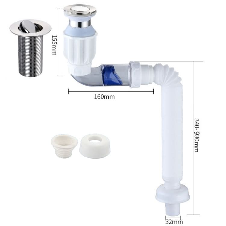 Household Deodorant Washbasin Water Pipe, Style: Reluova