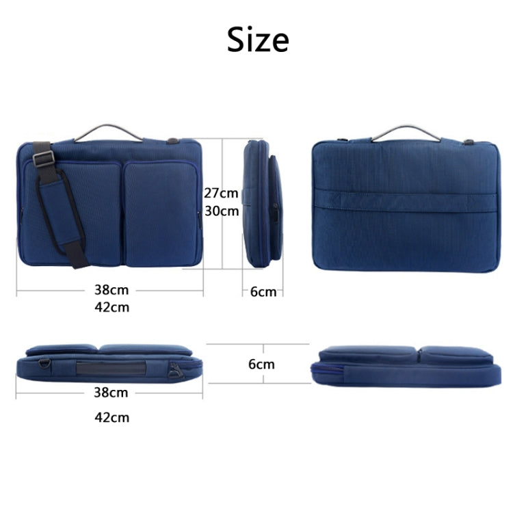 Nylon Waterproof Laptop Bag With Luggage Trolley Strap