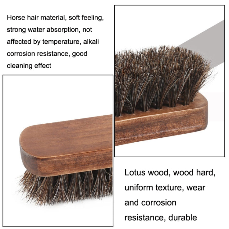 Horse Mane Shoes Brush Mahogany Brush Fur Shoes Cleaning And Dust Brush