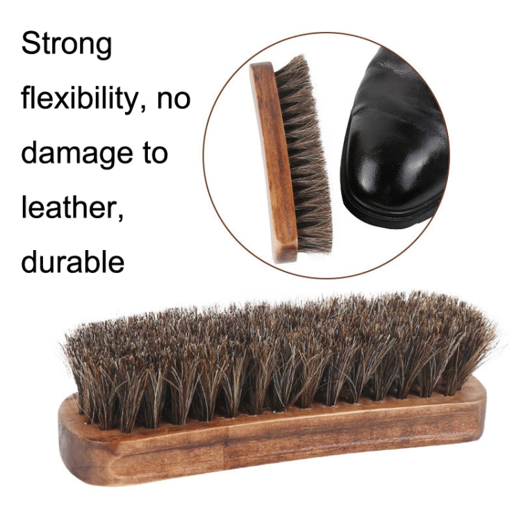 Horse Mane Shoes Brush Mahogany Brush Fur Shoes Cleaning And Dust Brush