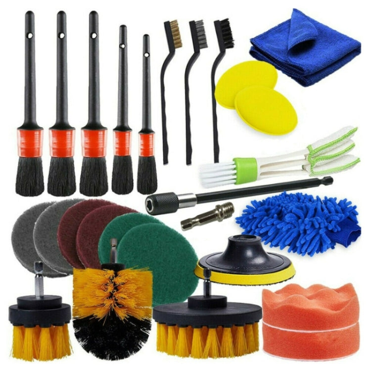 26 PCS / Set Car Beauty Car Wash Detail Brush Electric Drill Brush Outlet Brush ÎҵÄÉ̵ê