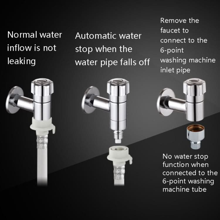 Automatic Intelligent Water Stop Universal 4 Point Leak-proof Washing Machine Faucet - Reluova