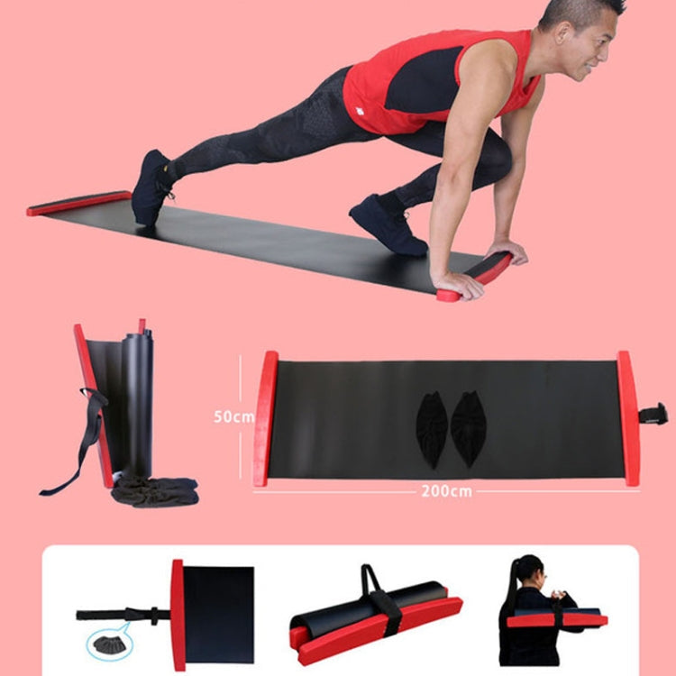 2m Speed Skating Mat Balance Training Indoor Fitness Leg Workout Short Track Exercise Glide Mat-Reluova