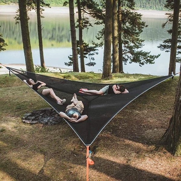 Aerial Multiplayer Triangle Hammock Folding Mesh Hammock Tree Tent,Size: Reluova