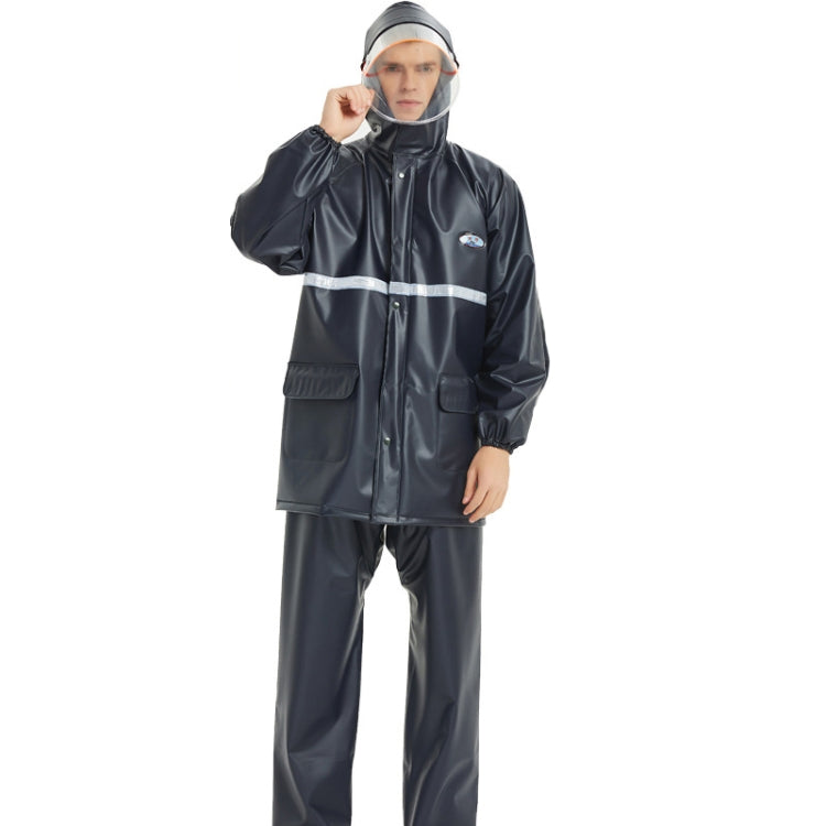 Adult Anti-Riot HD Double Brim Raincoat Rainpants Sets My Store