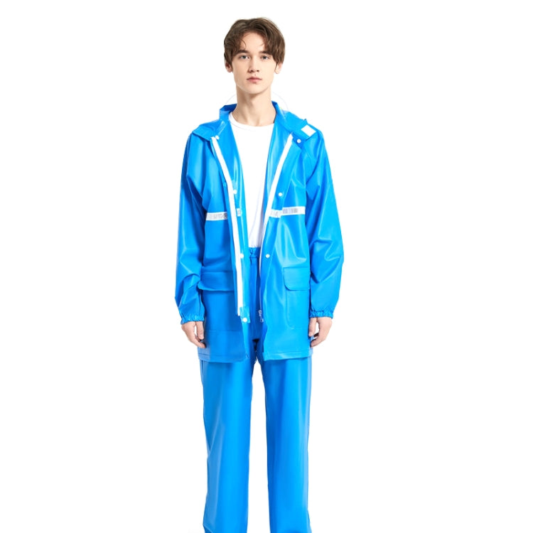 Adult Anti-Riot HD Double Brim Raincoat Rainpants Sets