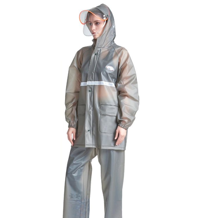 Adult Anti-Riot HD Double Brim Raincoat Rainpants Sets My Store