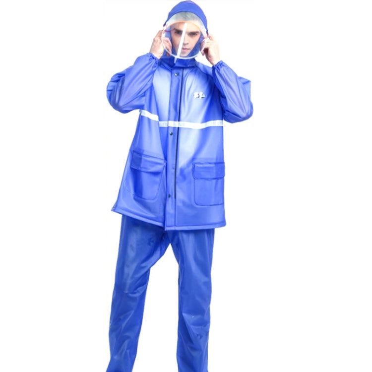 Adult Anti-Riot HD Double Brim Raincoat Rainpants Sets My Store