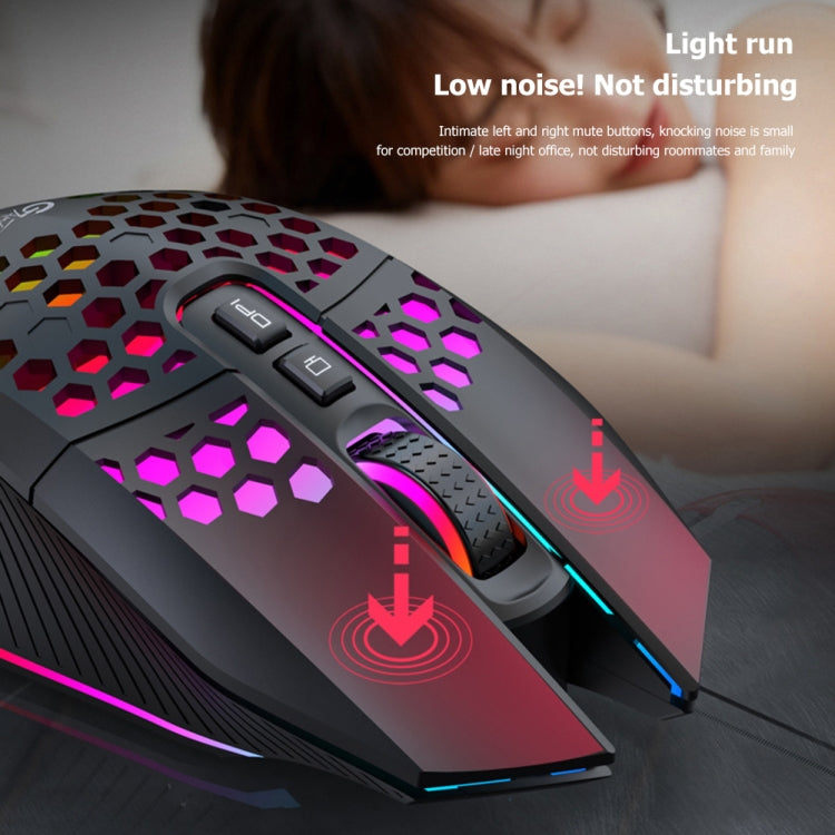 FMOUSE  X801 8 Keys 1600DPI Hollow Luminous Gaming  Office Mouse,Style: My Store