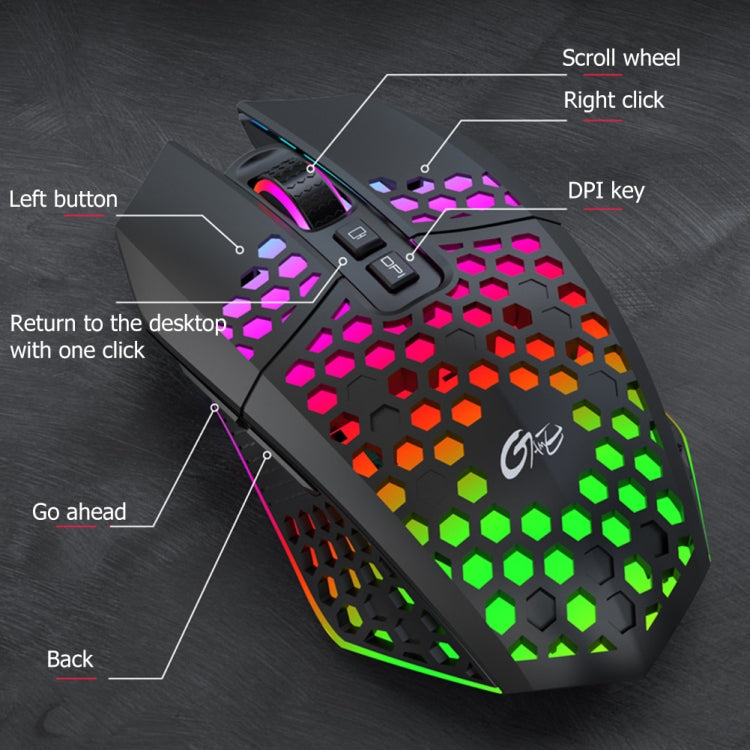 FMOUSE  X801 8 Keys 1600DPI Hollow Luminous Gaming  Office Mouse,Style: My Store