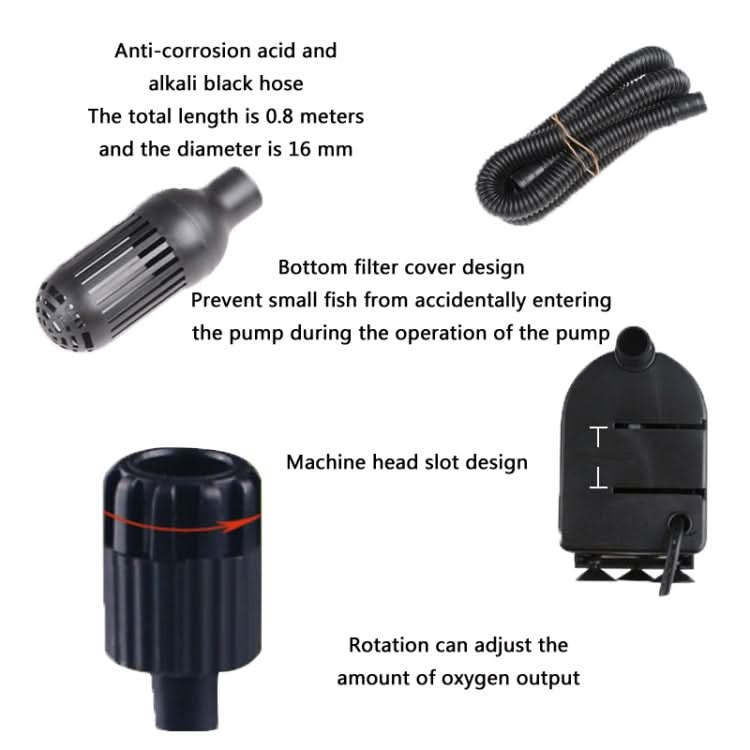 Multifunctional Fish Tank Filter Oxygenation Silent Pump, CN Plug - Reluova