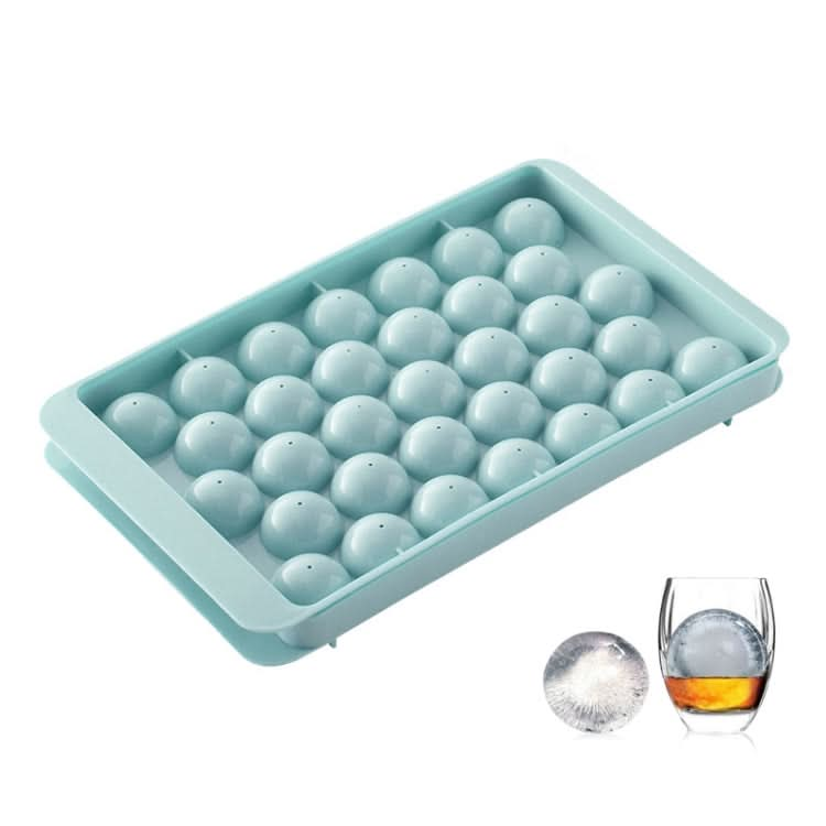 33 Grid Round Ice Hockey Mold With Lid Ice Box Small Marble Ice Tray, Random Color Delivery-Reluova