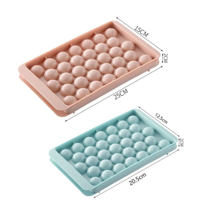 33 Grid Round Ice Hockey Mold With Lid Ice Box Small Marble Ice Tray, Random Color Delivery-Reluova