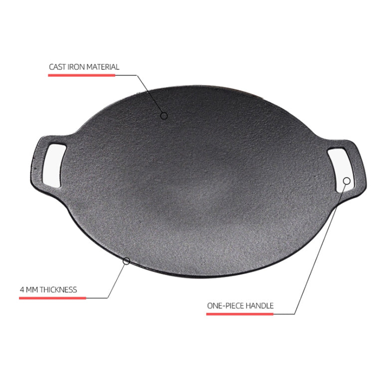 Outdoor Camping BBQ Cast Iron Grill Pan,Style: Reluova