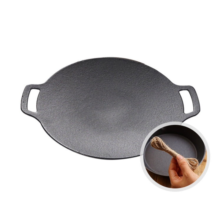 Outdoor Camping BBQ Cast Iron Grill Pan,Style: Reluova