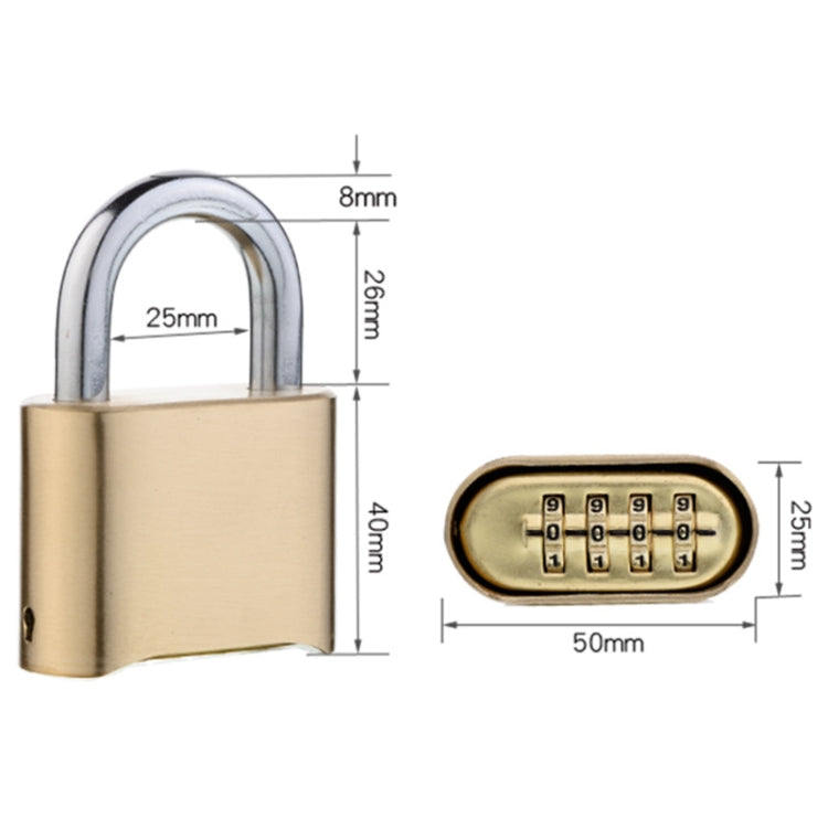 Brass Large Long Warehouse Door Logistics Password Lock Bottom Password Wheel Padlock My Store