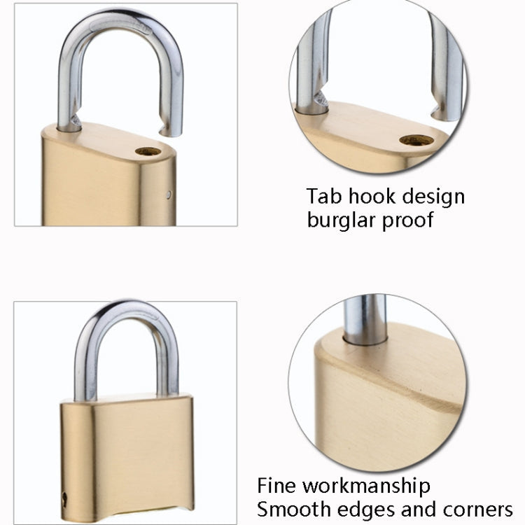 Brass Large Long Warehouse Door Logistics Password Lock Bottom Password Wheel Padlock My Store