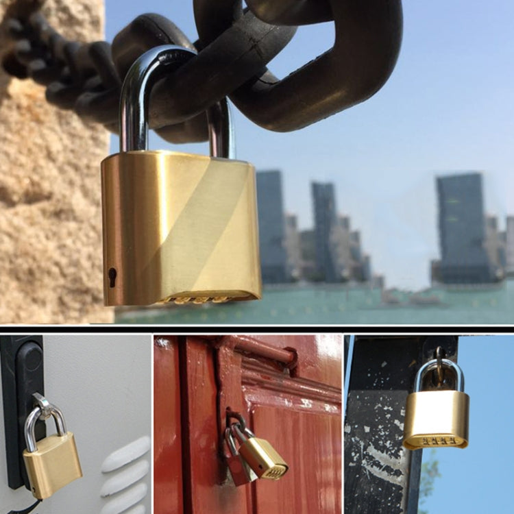 Brass Large Long Warehouse Door Logistics Password Lock Bottom Password Wheel Padlock My Store