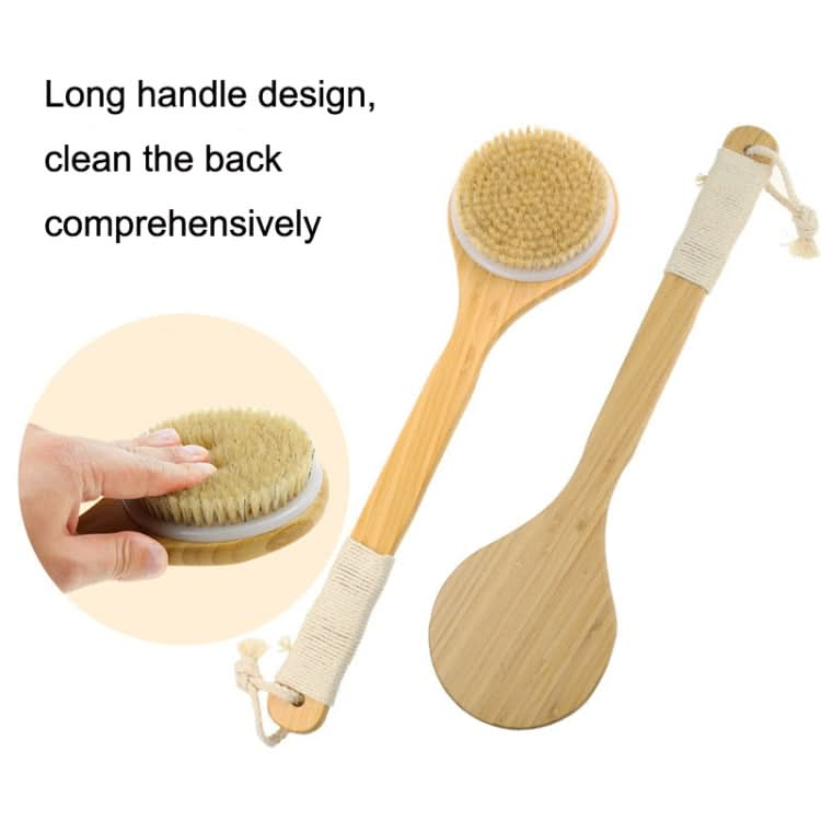 Natural Bristle Massage Exfoliating Shower Brush